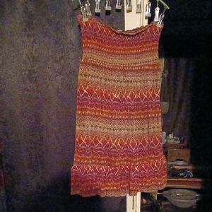 Maurices Multicolor Patterned Midi Skirt